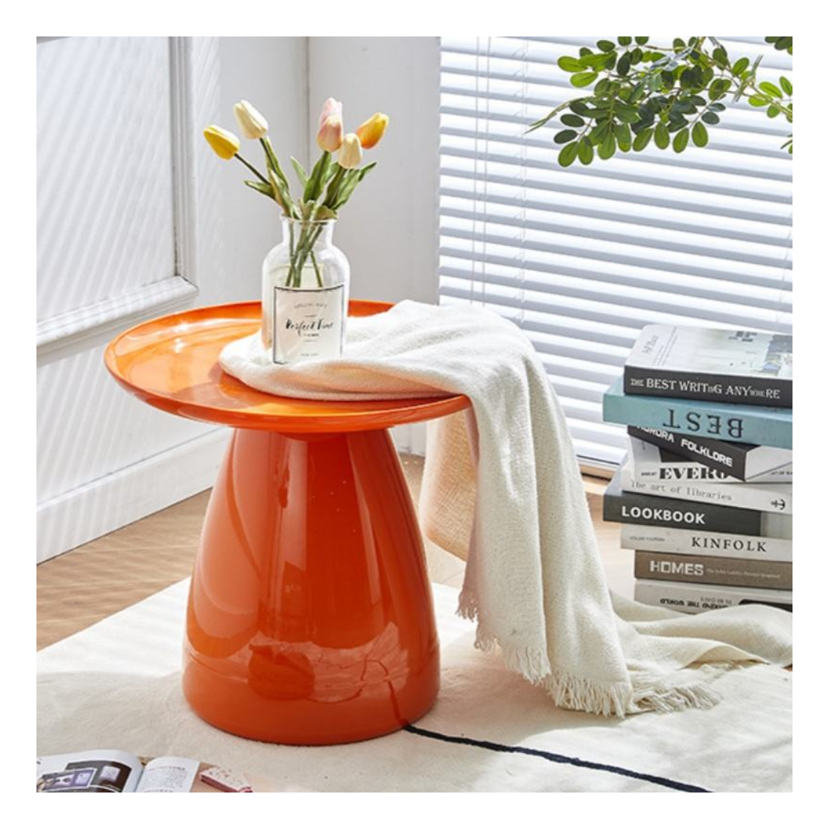 Mushroom Cap Gloss Side Table